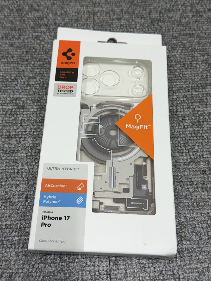 Spigen iphone 17/18 pro case Zero one natural titanium (Category: Cases & Sleeves) located in Valencia. Submitted by pawprint22 (Listing ID 1470069077, Image 1). Description: decluttering.