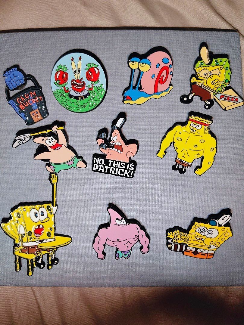 SpongeBob SquarePants Enamel Pin Nickelodeon Mr Krabs Patrick Squidward ...