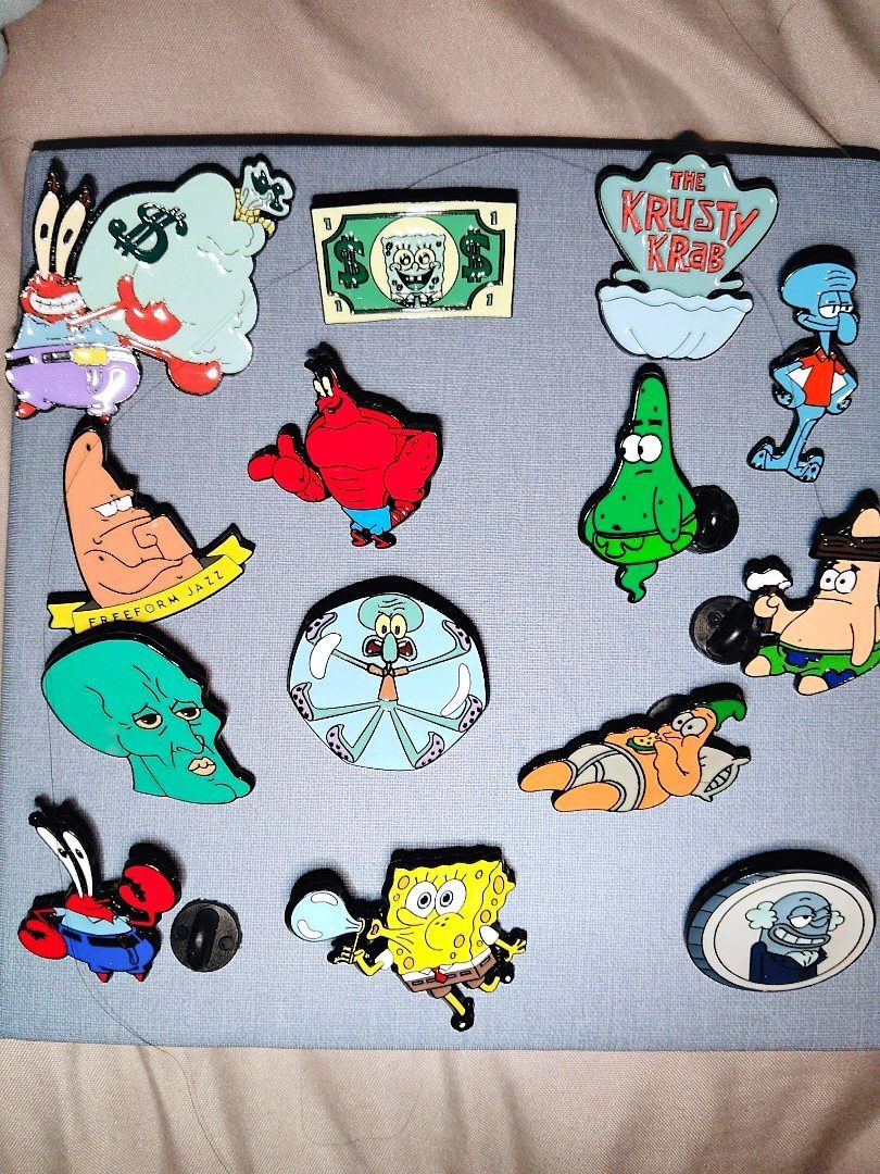 SpongeBob SquarePants Enamel Pin Nickelodeon Mr Krabs Patrick Squidward ...