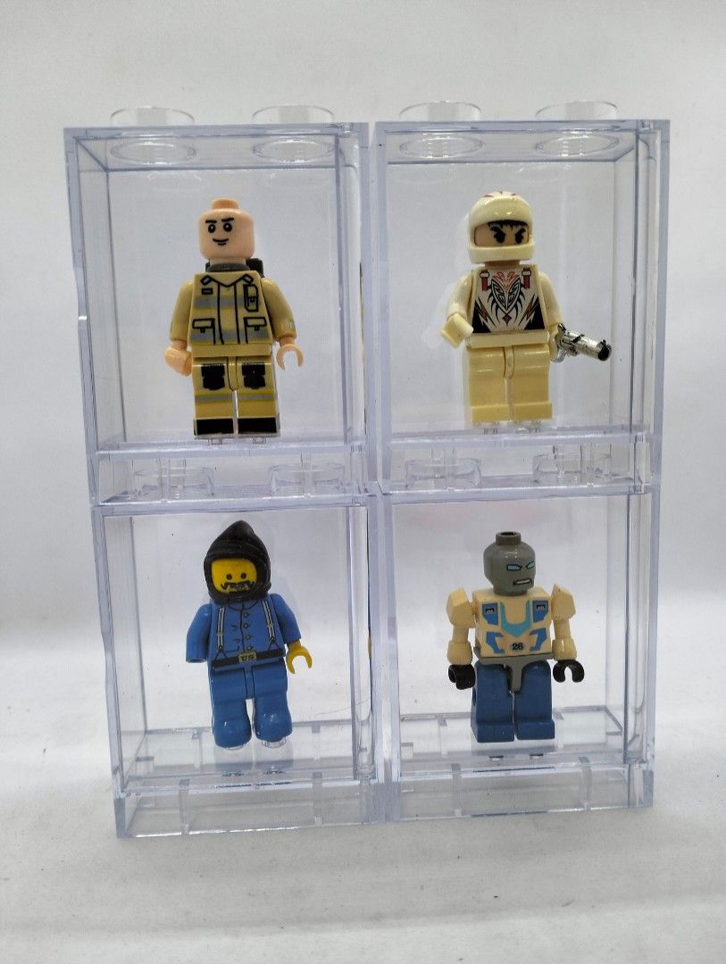 Stackable Acrylic Display Case for mini figures (Category: Storage Boxes & Baskets) located in Mankayan. Submitted by toys_of_yesteryear (Listing ID 1415017912, Image 1). Description: Imported surplus item. NEW. Acrylic display case for (Lego) mini figures. Stackable. Figure in the photo is NOT included, it is only used as reference. Price posted is for 1pc 70.00 each size: see photo Courier: J&T Payment: G-cash note: shipping is done on the foll