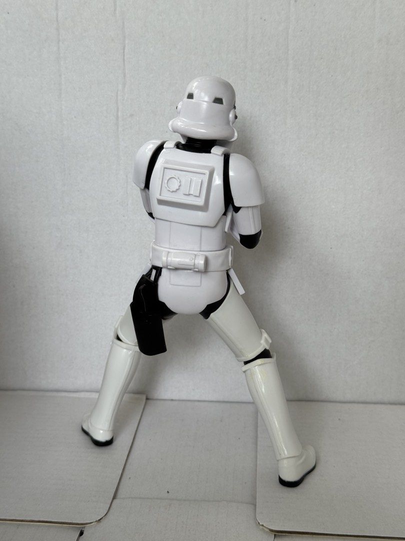Star Wars Stormtrooper action figure with blaster (Category: Figurines & Statues) located in President Roxas. Submitted by isserminator (Listing ID 1469955196, Image 2). Description: - Star Wars Stormtrooper action figure in a dynamic ready-for-action pose - Features classic white armor with detailed black accents - Includes a small blaster rifle, backpack unit, and belt holster - Fully articulated joints for custom posing and display - Must-have