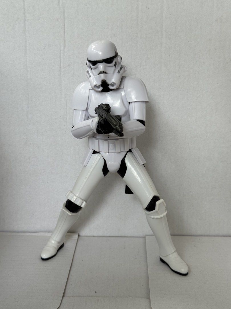 Star Wars Stormtrooper action figure with blaster (Category: Figurines & Statues) located in President Roxas. Submitted by isserminator (Listing ID 1469955196, Image 1). Description: - Star Wars Stormtrooper action figure in a dynamic ready-for-action pose - Features classic white armor with detailed black accents - Includes a small blaster rifle, backpack unit, and belt holster - Fully articulated joints for custom posing and display - Must-have