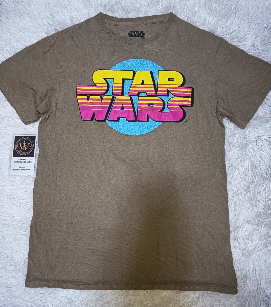 Star Wars Tshirt (Category: Tshirts & Polo Shirts ) located in Pasay City. Submitted by ODDXX (Listing ID 1470109140, Image 1). Description: Star Wars Tshirt Khaki Medium On Tag Actual Dimes: 19" x 25" No issue. Need Wash Only! 265 Pesos (Free Shipping).
