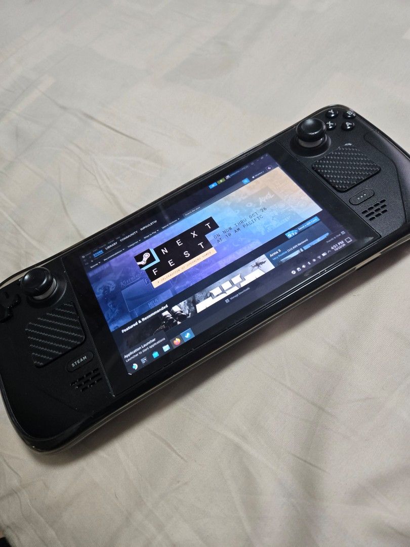Steamdeck LCD 512gb (Category: Others) located in Quezon City. Submitted by paul51talk (Listing ID 1469953804, Image 3). Description: Comes with charger BH 90 Carrying case Silicon case Protective kit NO ISSUE 20K SLIGHTLY NEGO Kayo na mgdownload games FAIRVIEW QC.