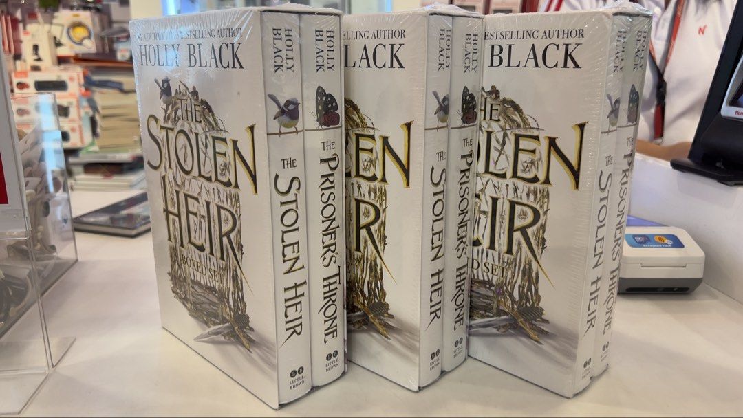 Stolen Heir Boxed Set by Holly Black (Category: Storybooks) located in Pasig City. Submitted by amaribloomco_ (Listing ID 1470056235, Image 1). Description: The Stolen Heir is a fantasy duology written by Holly Black, set in the same world of Faerie as her bestselling The Folk of the Air trilogy. Books in the Duo logy • Book 1: The Stolen Heir • Book 2: The Prisoner’s Throne.