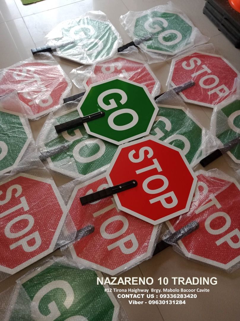 STOP AND GO PADDLE SIGN (Category: Looking For) located in Bacoor. Submitted by kajezame.2021 (Listing ID 1469960878, Image 1). Description: STOP AND GO PADDLE SIGN NEED ROAD SAFETY EQUIPMENT AND INDUSTRIAL SUPPLIES? Looking for quality products at competitive prices? We’ve got you covered! 💯 NAZARENO 10 TRADING Your trusted supplier of safety equipment, traffic control products, and industrial supplies! ASK US FOR SPECIAL DISCOUNTS AND GREAT DE