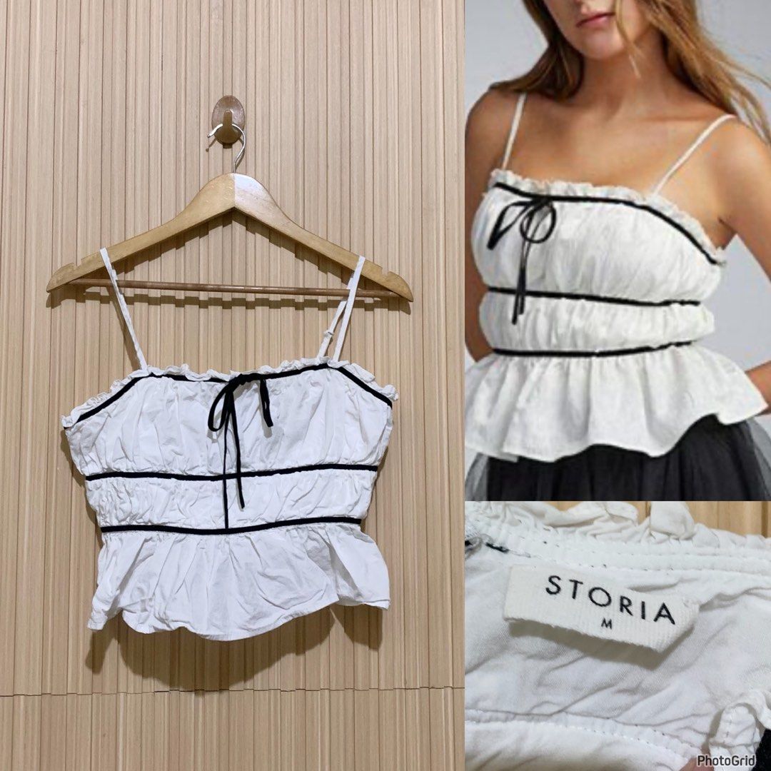 Storia peplum top (Category: Blouses) located in Koronadal. Submitted by gstyledforless (Listing ID 1470107932, Image 1). Description: Fits small.