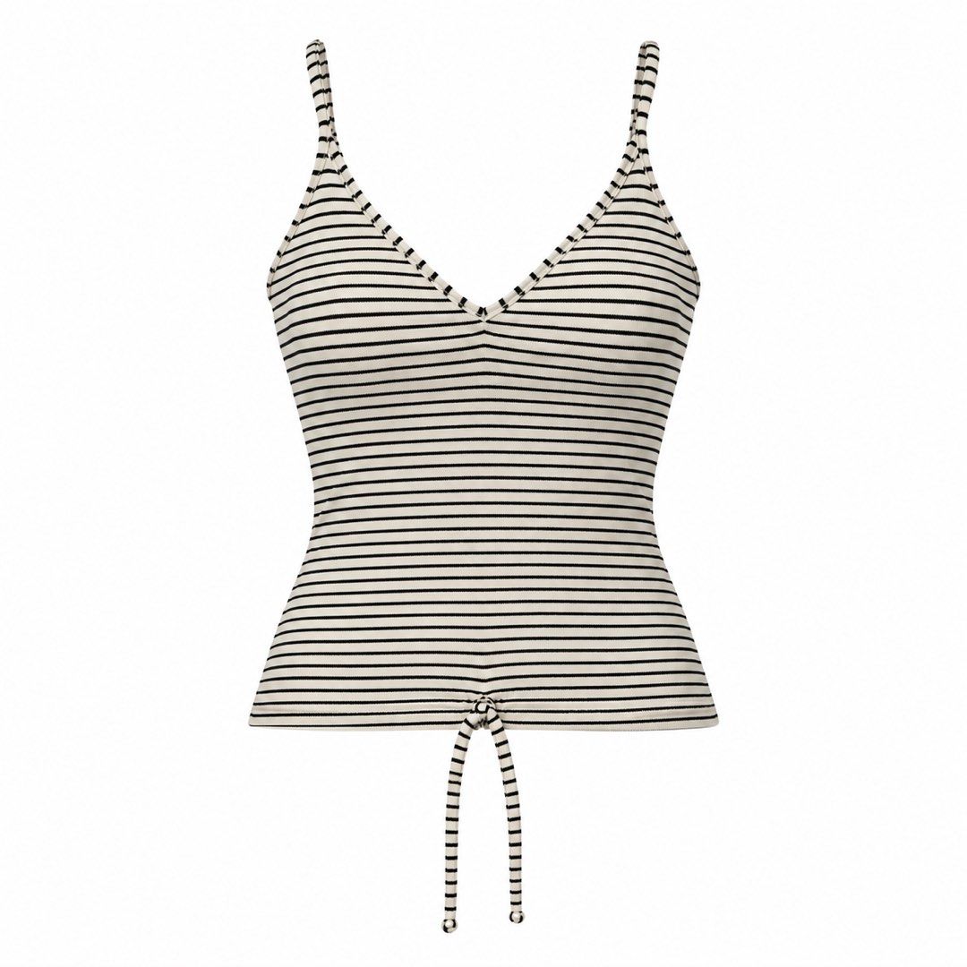 Striped Cami Tank Top with Drawstring Hem (Category: Sleeveless) located in San Ildefonso. Submitted by rgdeclutters (Listing ID 1470004490, Image 1). Description: L - 15" W - 15".