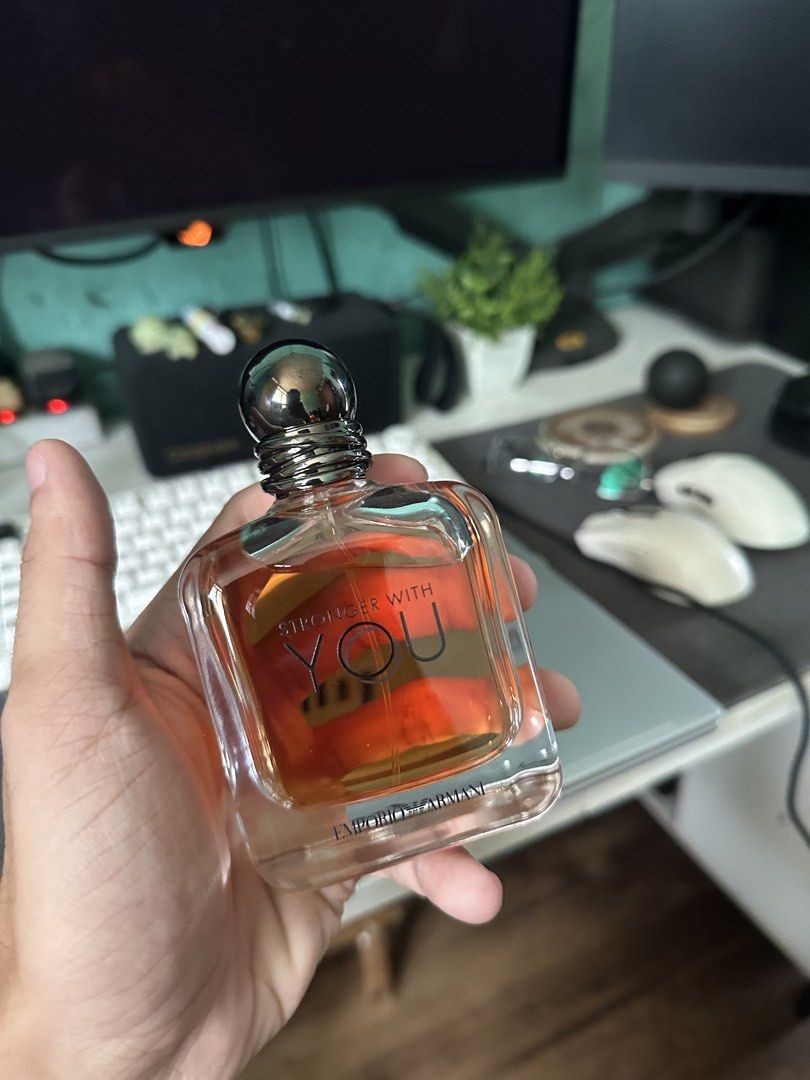 Stronger With you 100ml (Category: Fragrance & Deodorants) located in Manila. Submitted by czrmax (Listing ID 1470016998, Image 1). Description: Emporio Armani 99ml only used once for testing (5 sprays only) Rfs d ginagamit 100% Genuine Via Lalamove.
