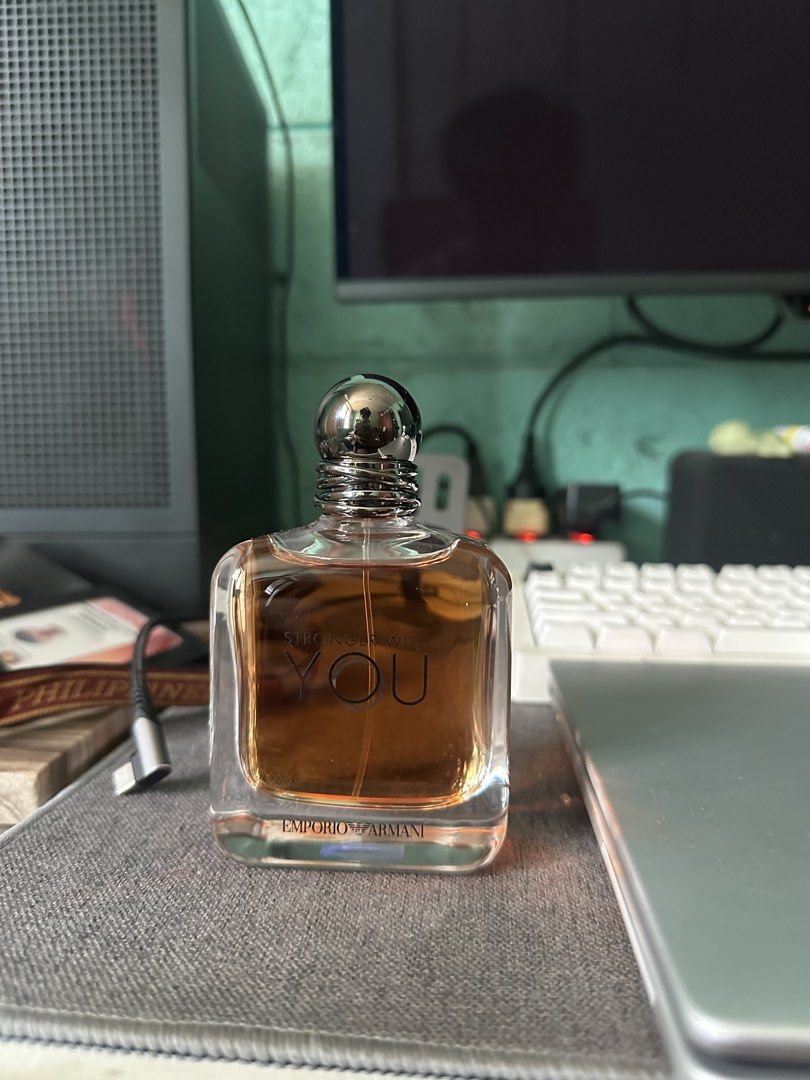 Stronger With you 100ml (Category: Fragrance & Deodorants) located in Manila. Submitted by czrmax (Listing ID 1470016998, Image 3). Description: Emporio Armani 99ml only used once for testing (5 sprays only) Rfs d ginagamit 100% Genuine Via Lalamove.