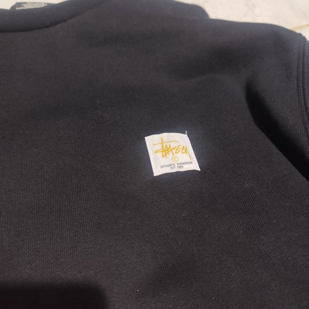 Stussy Worwear Sweater Basic Logo (Category: Hoodies) located in Manila. Submitted by buyybustt (Listing ID 1470077503, Image 3). Description: Super Excellent Condition 25.5x20.5x31 XL on Tag(Best Fit Medium to Large) 10/10 Conditon And Color Rate 100% authentic.