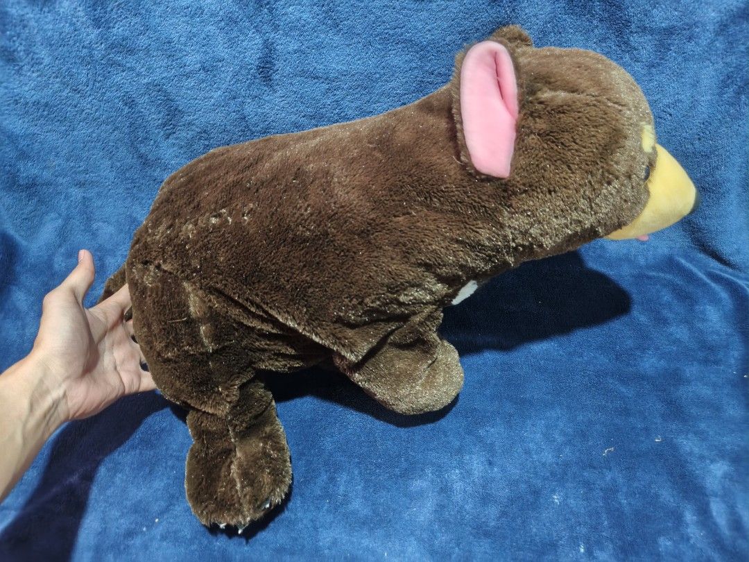 Sun Bear Stuffed Toy Plush Brown (Category: Plushies & Soft Toys) located in Manila. Submitted by kirstentoyshub (Listing ID 1470016142, Image 3). Description: - Adorable brown sun bear plush toy - Features iconic yellow chest marking and pink inner ears - Made with soft, fuzzy fabric all over - Cute details include dark bead eyes and a playful sticking-out tongue - Great gift for kids or addition to any plush collection.