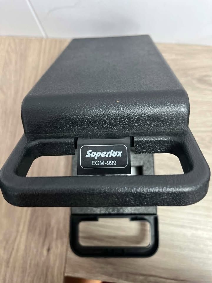 Superlux ECM-999 Measurement Microphone (Category: Microphones) located in Paranaque City. Submitted by digitalconcept.corp (Listing ID 1469970330, Image 2). Description: - Model: Superlux ECM-999 Measurement Microphone - Finish: Sleek Black - Ideal for: Acoustic testing, room tuning, and audio measurements - Included accessories: Protective hard carrying case, foam windscreen, and calibration chart - Extra feature: Standard 1/2-inch calibration 
