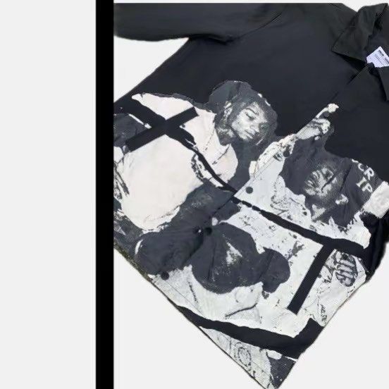 Swae Lee X Slim Jxmmi Button Up Jacket (Category: Coats, Jackets and Outerwear) located in Calamba. Submitted by thriftopia25 (Listing ID 1470106299, Image 2). Description: swae lee x slim jxmmi 29x25 10/10 CR Crispy Condi No Crack Prints/Hair Lines NO ISSUE .