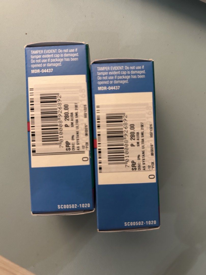 Systane Ultra Lubricant Eye Drops 5ml (Category: Face Care) located in Taguig. Submitted by mrltng (Listing ID 1470024365, Image 3). Description: New and unopened Selling my extras expiration: Dec 2027 300 pesos both items. .