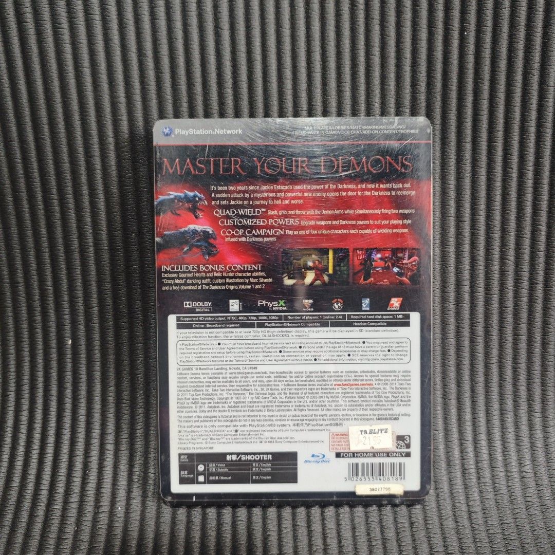 The Darkness II Limited Edition (Steelbook) Rare R3, Video Gaming ...