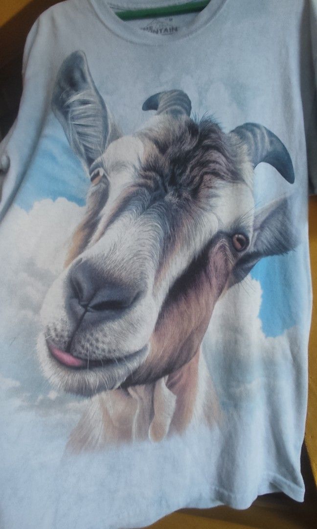 The Mountain "GOAT" Shirt Large (Category: Tshirts & Polo Shirts ) located in Pasig City. Submitted by daveniftyfinds (Listing ID 1470060183, Image 2). Description: authentic TM shirt GOATED 21x29 med on pero pasok Large Excellent condi gcash pasig loc jnt or lalamove.