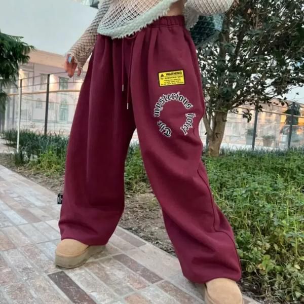 THE MYSTERIOUS HOTEL Patch Training Pants, Women's Fashion, Bottoms ...