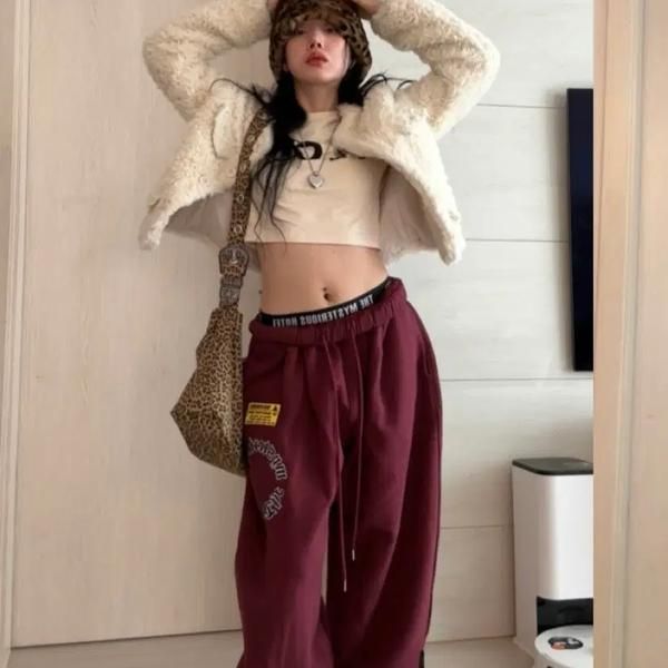 THE MYSTERIOUS HOTEL Patch Training Pants, Women's Fashion, Bottoms ...