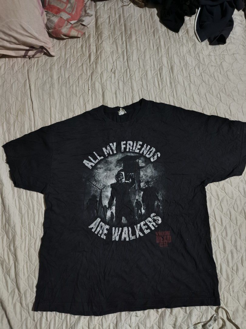 The Walking Dead promo tee (Category: Activewear) located in Manila. Submitted by carlorufo11372 (Listing ID 1470016737, Image 3). Description: The Walking dead (All my friends are walker) promo tee Triple AAA tag 2XL on tag.