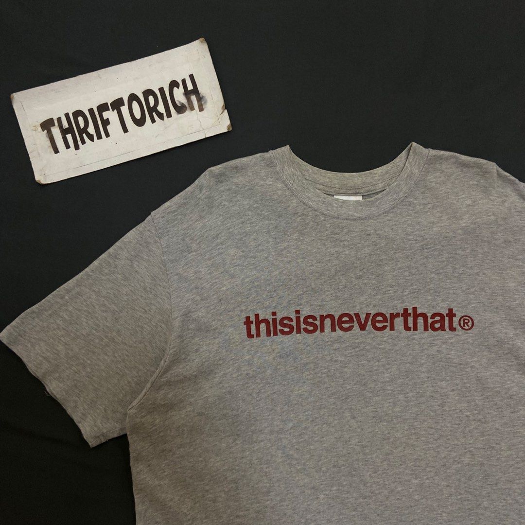 Thisisneverthat gray tshirt (Category: Tshirts & Polo Shirts ) located in Manila. Submitted by ivan_carbungco (Listing ID 1469994916, Image 2). Description: THISISNEVERTHAT GRAY TSHIRT 23.5 by 30 GOOD CONDITION NEED WASH COMPLETE TAGS 800 CLAIM.