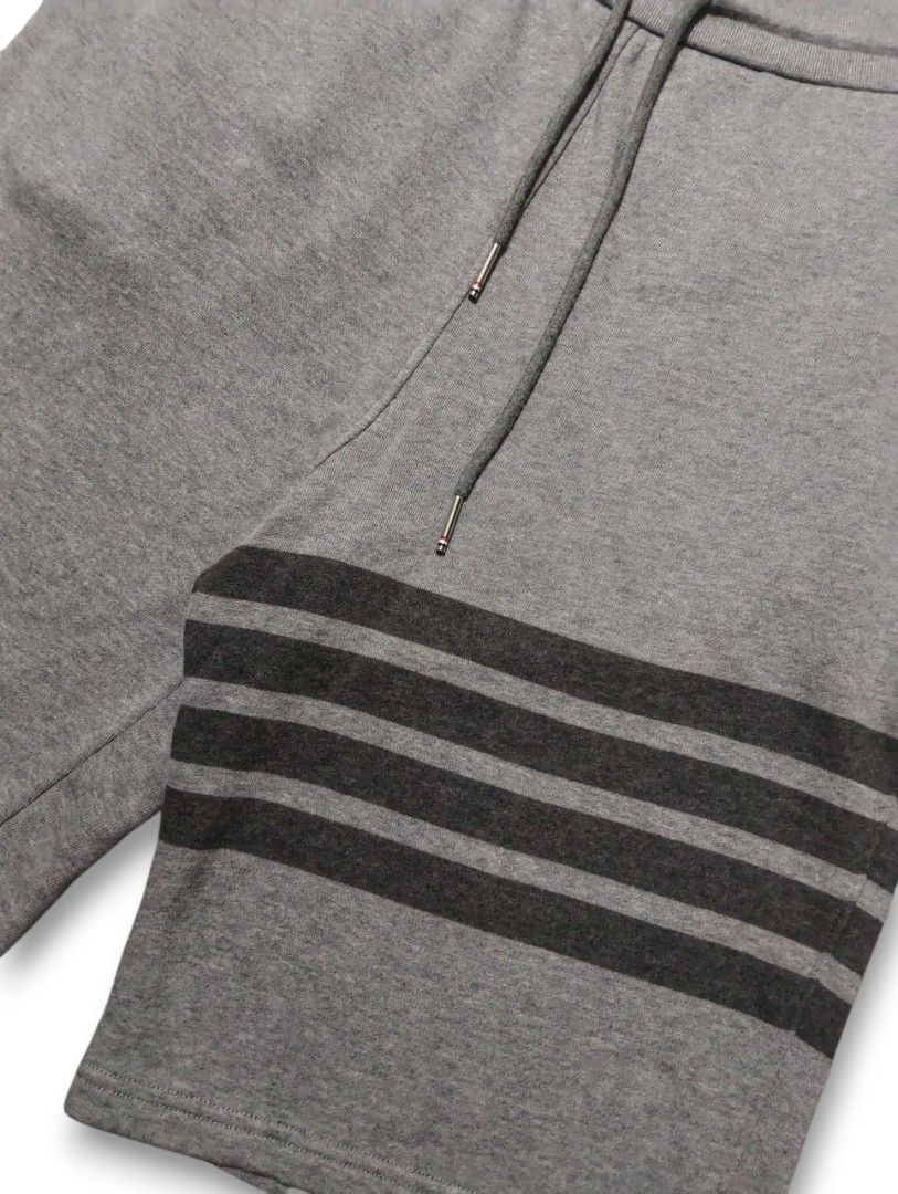 Thom Browne 4-Bar Sweatshort (Category: Luxury Apparel) located in Manila. Submitted by fgkamiseta_2nd (Listing ID 1470039138, Image 3). Description: Thom Browne 4-Bar Sweatshort Size 2 Dimensions Width - 30-36 Length - 21.5 Excellent Condition Authentic Guaranteed ₱ 5,000+ship.