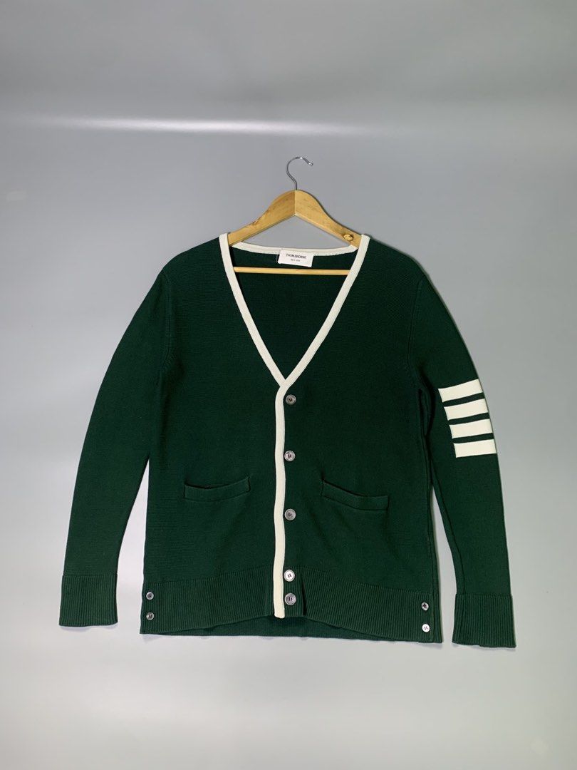 Thom Browne. Cardigan Knitted Green (Category: Luxury Apparel) located in Manila. Submitted by macadr1p (Listing ID 1470111653, Image 2). Description: Thom Browne. Cardigan Knitted 𝑴𝒆𝒂𝒔𝒖𝒓𝒆𝒎𝒆𝒏𝒕𝒔 — 20x27 𝑩𝒆𝒔𝒕 𝑭𝒊𝒕 — Medium 𝑪𝒐𝒍𝒐𝒓 𝑹𝒂𝒕𝒆— 9.8/10 𝑪𝒐𝒏𝒅𝒊𝒕𝒊𝒐𝒏 — Excellent 𝑻𝒂𝒈𝒔 — Complete 𝑰𝒔𝒔𝒖𝒆𝒔 — None 𝑭𝒂𝒃𝒓𝒊𝒄 — High-quality 𝑪𝒐𝒍𝒐𝒓 — Not faded 𝑺𝒊𝒈𝒏𝒔 𝒐𝒇 𝑼𝒔𝒂𝒈𝒆 — None 𝑫𝑰𝑺𝑪𝑳𝑨𝑰𝑴𝑬𝑹❗️ 𝑨𝒍