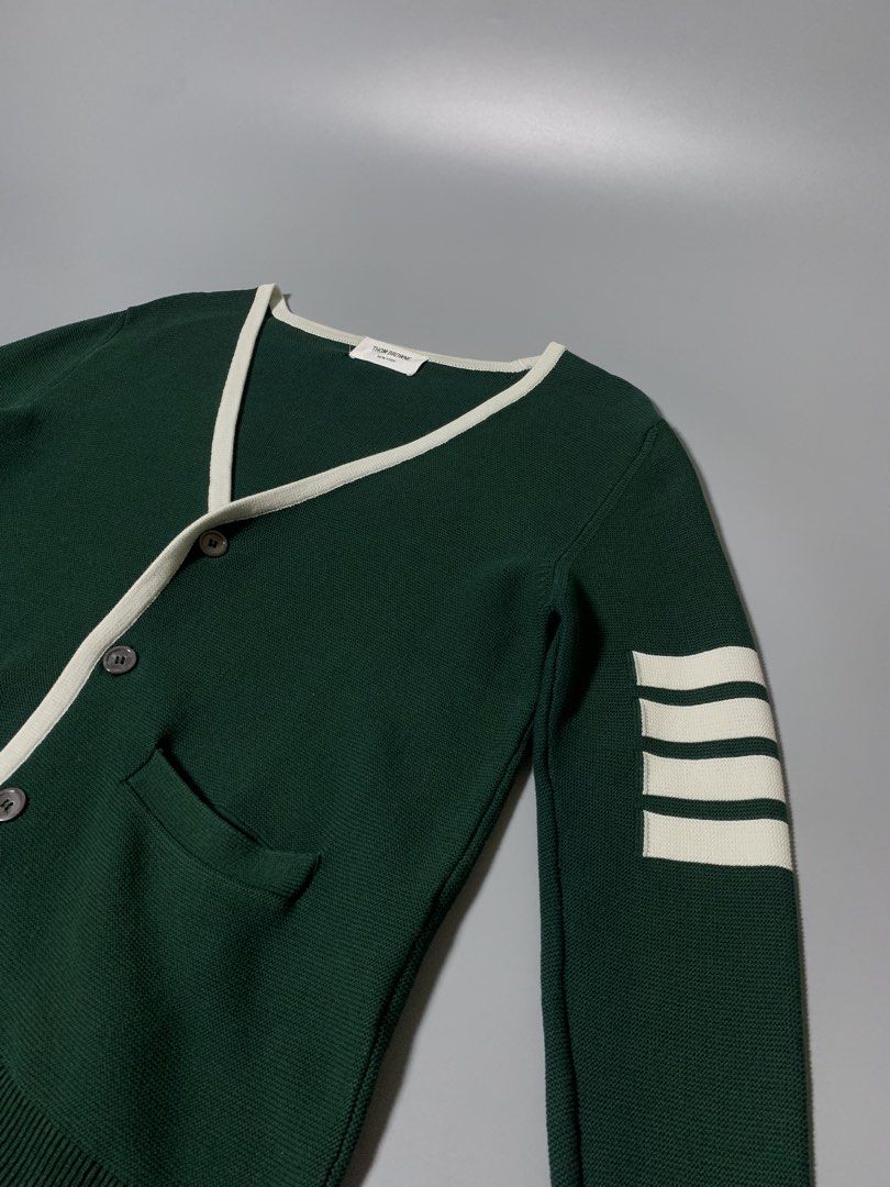 Thom Browne. Cardigan Knitted Green (Category: Luxury Apparel) located in Manila. Submitted by macadr1p (Listing ID 1470111653, Image 3). Description: Thom Browne. Cardigan Knitted 𝑴𝒆𝒂𝒔𝒖𝒓𝒆𝒎𝒆𝒏𝒕𝒔 — 20x27 𝑩𝒆𝒔𝒕 𝑭𝒊𝒕 — Medium 𝑪𝒐𝒍𝒐𝒓 𝑹𝒂𝒕𝒆— 9.8/10 𝑪𝒐𝒏𝒅𝒊𝒕𝒊𝒐𝒏 — Excellent 𝑻𝒂𝒈𝒔 — Complete 𝑰𝒔𝒔𝒖𝒆𝒔 — None 𝑭𝒂𝒃𝒓𝒊𝒄 — High-quality 𝑪𝒐𝒍𝒐𝒓 — Not faded 𝑺𝒊𝒈𝒏𝒔 𝒐𝒇 𝑼𝒔𝒂𝒈𝒆 — None 𝑫𝑰𝑺𝑪𝑳𝑨𝑰𝑴𝑬𝑹❗️ 𝑨𝒍