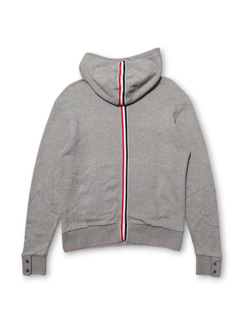 Thom Browne Classic Hoodie Stripe Back (Category: Luxury Apparel) located in Manila. Submitted by fgkamiseta_2nd (Listing ID 1470037201, Image 2). Description: Thom Browne Classic Hoodie Stripe Back Size 1 Dimensions Width - 20.5 Length - 26 Excellent Condition Authentic Guaranteed ₱ 8,000+Ship.