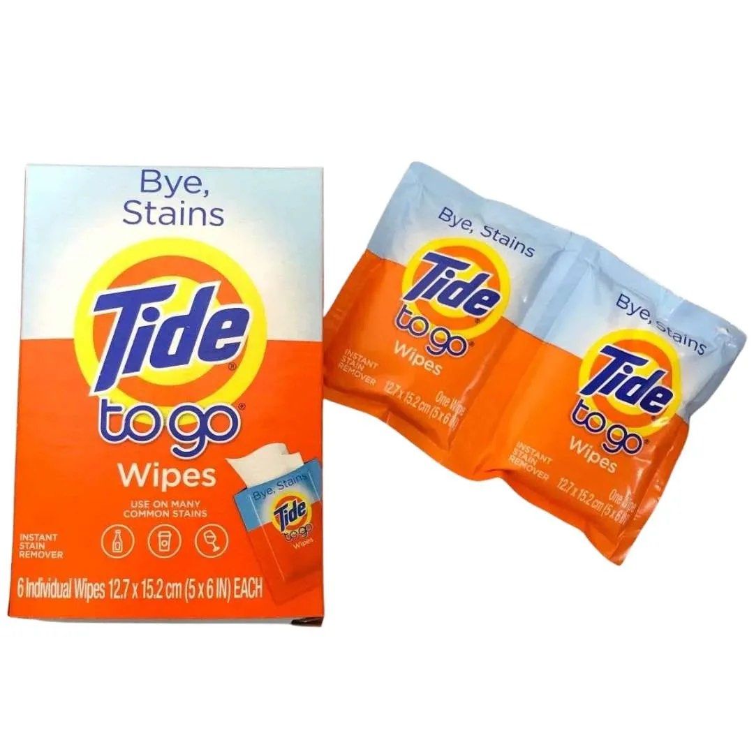 Tide to go Wipes (Category: Cleaning Tools & Supplies) located in Quezon City. Submitted by theluxurycityph. (Listing ID 1469949226, Image 1). Description: 6 wipes box ₱ 699 1 wipe ₱120.