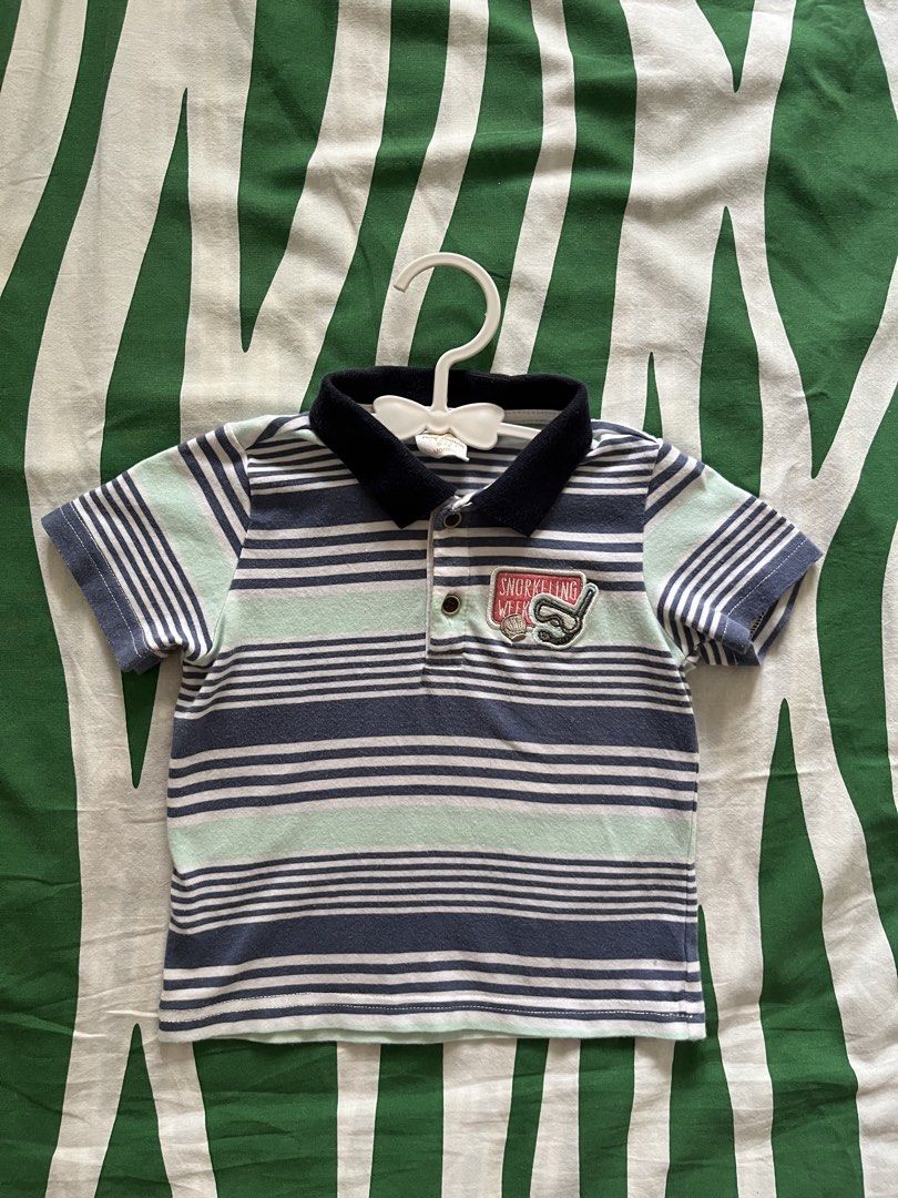 Tiny button polo shirt (Category: Babies & Kids Fashion) located in Klang. Submitted by nrzfzz (Listing ID 1470120847, Image 1). Description: Tiny button polo shirt Size:6-12 months.