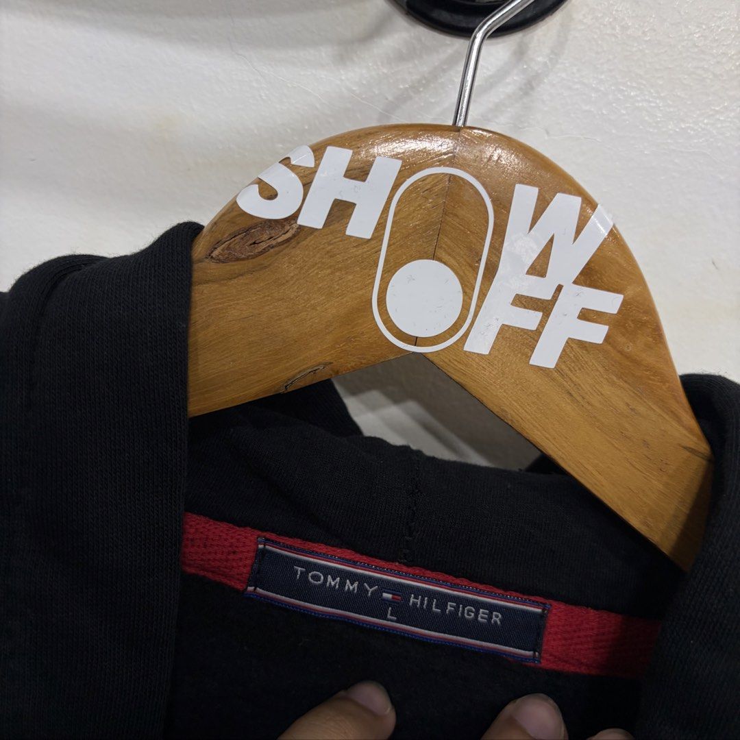 Tommy Hilfiger (Category: Hoodies) located in Santa Rosa. Submitted by gardenofthrifts (Listing ID 1469953950, Image 3). Description: Shirt ₱1280 Medium / Large Width: 19.5 Length: 26 10/10 Condition Comment “Mine” below to purchase..