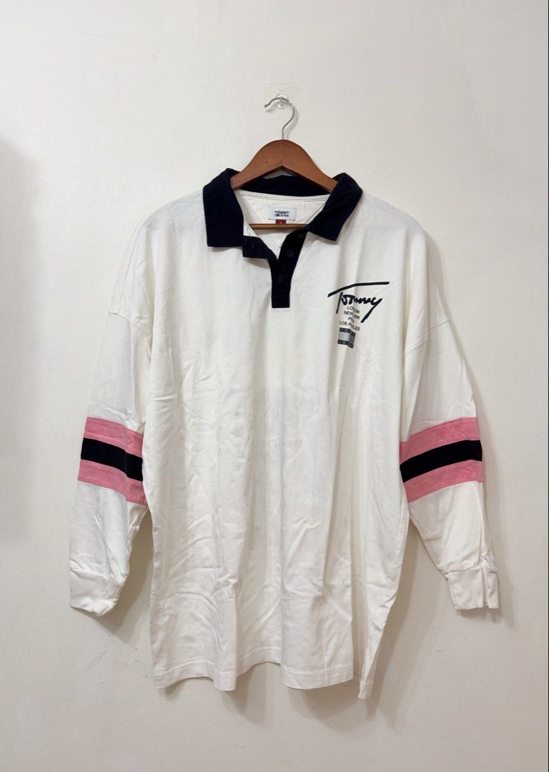 Tommy Jeans Collar Longsleeves (Category: Longsleeves) located in Mabalacat. Submitted by softlyworn.ph (Listing ID 1470088146, Image 1). Description: Bought in the US Size: M-XL frames.