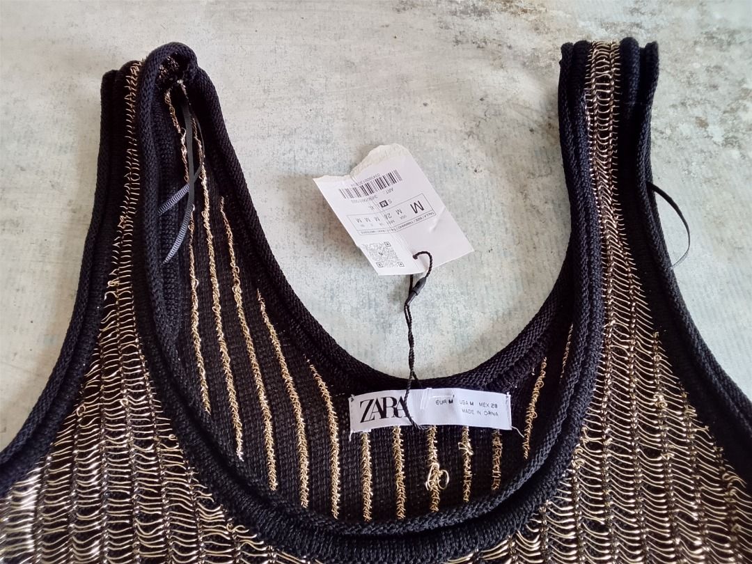 Tops US BNEWTAG (Zara) (Category: Sleeveless) located in Los Banos. Submitted by mania-62906 (Listing ID 1470034283, Image 2). Description: BNEWTAG. Authentic US Medium FREE if you buy the 3 pieces of Black Dress ( for 550 php you get this camisole Free. Camisole has a few loose or stretch ends).