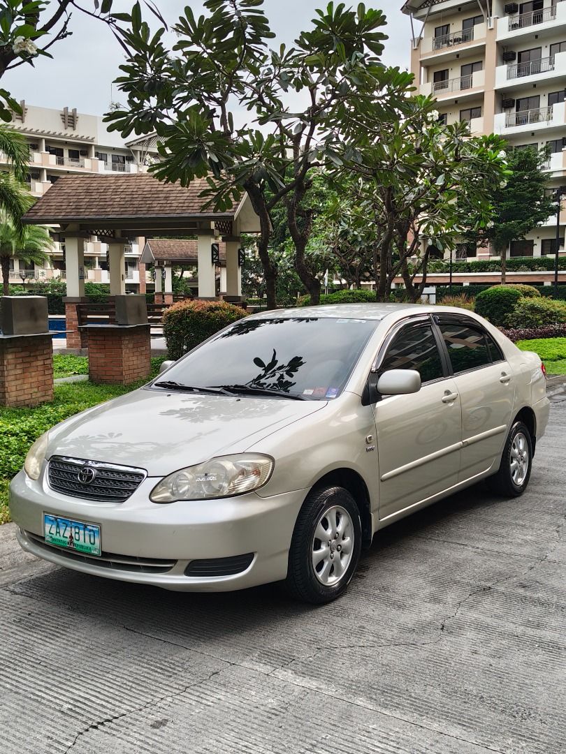 Toyota Corolla Altis 1.6 E (A) (Category: Used Cars) located in Pasig City. Submitted by mercw999 (Listing ID 1469980755, Image 1). Description: 2005 Toyota Altis 1.6E Smooth Automatic Transmission Super cold aircon Walang tulo ang engine bay 99.9% All-Stock Intact interior Aligned body lines and panel gaps Lata 360 degrees all-around Original Flaxen color paint No major accidents 100% Not flooded EASY to maintain Ideal first car Great for Altis 