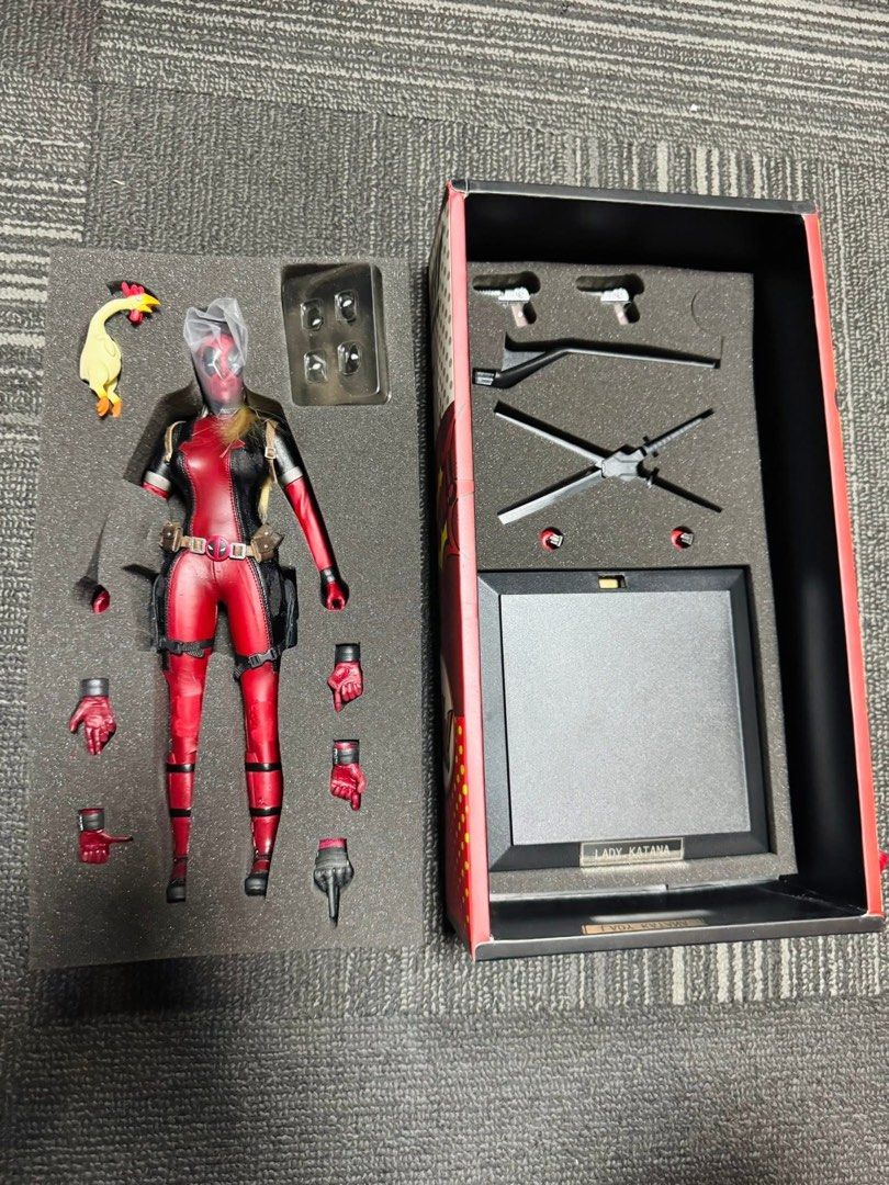 Toys Era (LadyPooL) 1/6 Scale (Category: Figurines & Statues) located in Paranaque City. Submitted by icko007 (Listing ID 1469977146, Image 3). Description: Toys Era Lady Katana (LadyPooL) 1/6 Scale Condition, complete accessories never out of the box yung Figure pinicturan lang. Dyan sa Foam nya. what you see what you get (Flaking) Old figure manage your expectation Price 4.2k nlang Last Price No Rush Shipping /Dibs now pay now Location Paranaqu