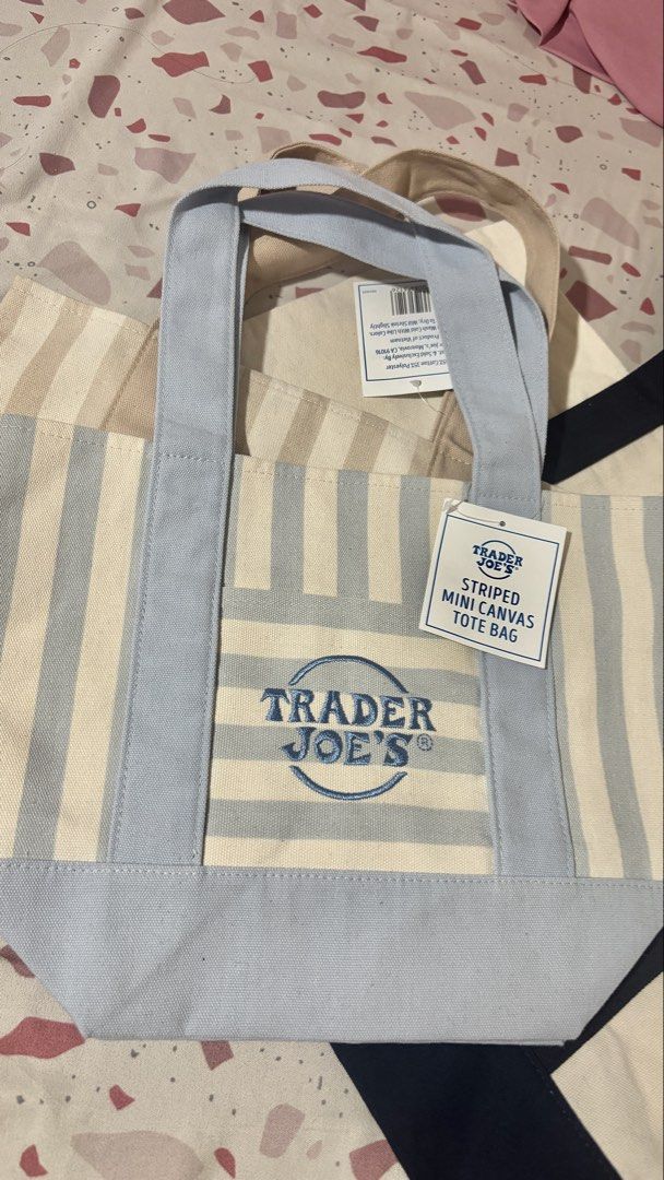 Trader Joe's Canvas Tote Bag (Category: Tote Bags) located in Manila. Submitted by lajlq (Listing ID 1469999565, Image 3). Description: AUTHENTIC Trader Joe’s Canvas Tote Bags (BNWT) RFS: 3 pieces lang po ito na sobra from our trip 📢All items listed here are guaranteed 100% genuine Trader Joe’s—see the photo close-ups of the official hangtags and barcodes to verify authenticity. AVAILABLE ITEMS: • Classic Canvas Tote (Navy Blue) — ₱850 • Limited
