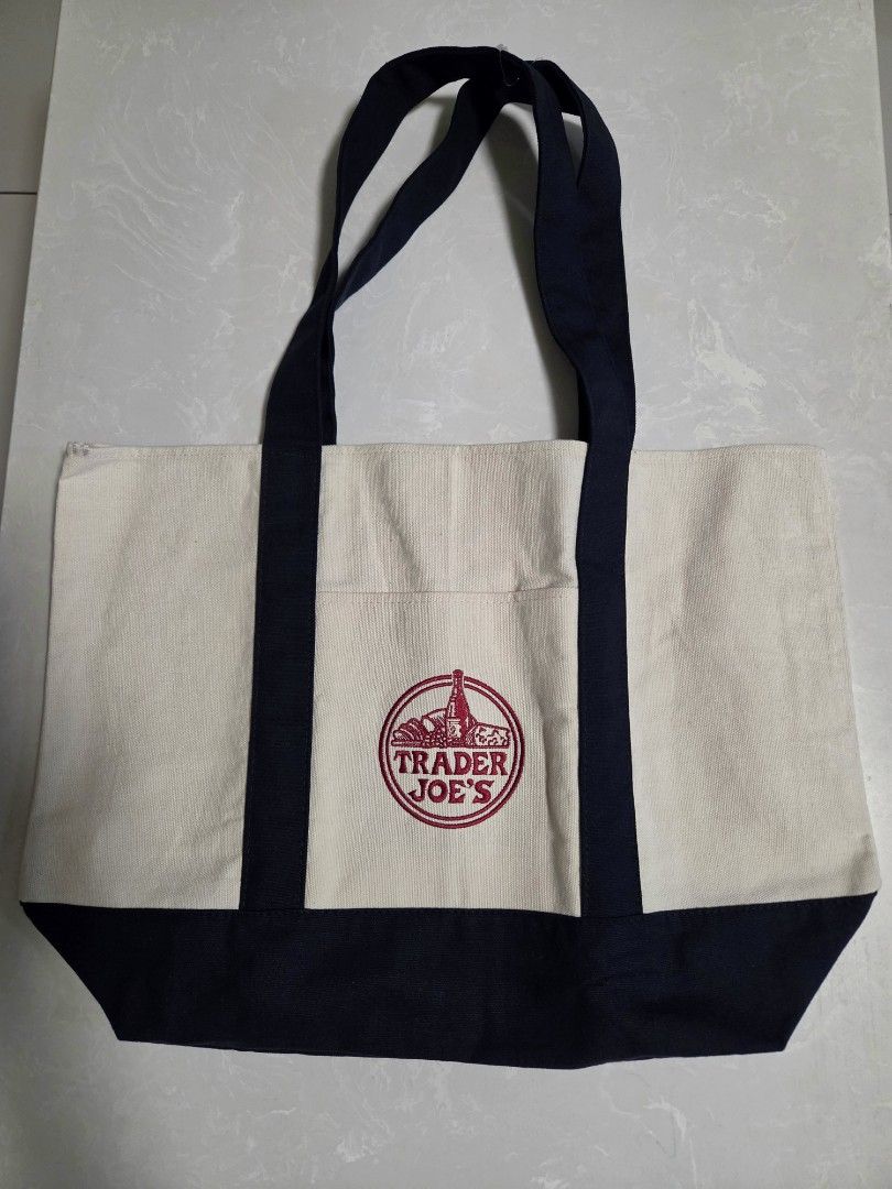 Trader Joe's Tote Bag Authentic Original (Category: Tote Bags) located in Binan City. Submitted by thelleshop (Listing ID 1470110347, Image 1). Description: ✅️ 100% Authentic from Singapore ✅️Actual pics posted ✅️Size for reference: on shoulder of 11yo ✅️Sf c/o buyer ✅️ sh pee check out available ❌️Strictly no returns once shipped.