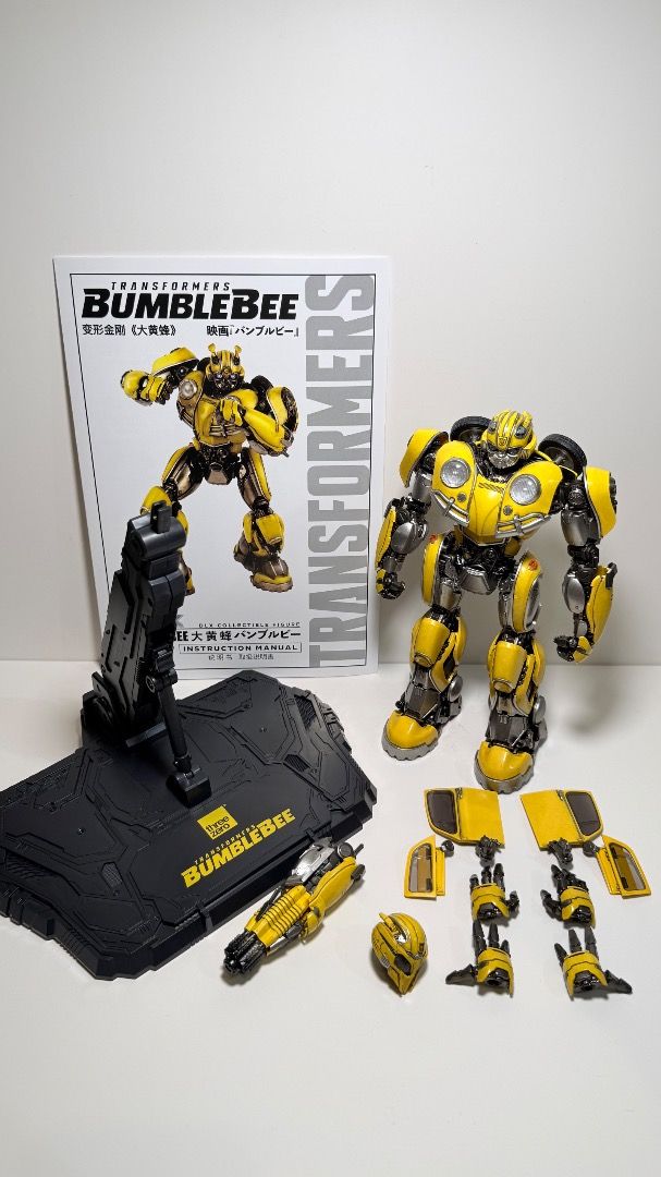 Transformers Bumblebee threezero DLX Figure (Category: Figurines & Statues) located in Caloocan City. Submitted by johnvoltai46947 (Listing ID 1470015083, Image 1). Description: complete accessories, box is in good condition ‼️cut off some nub-like parts on hands to get more range and back of the neck( not noticeable ).