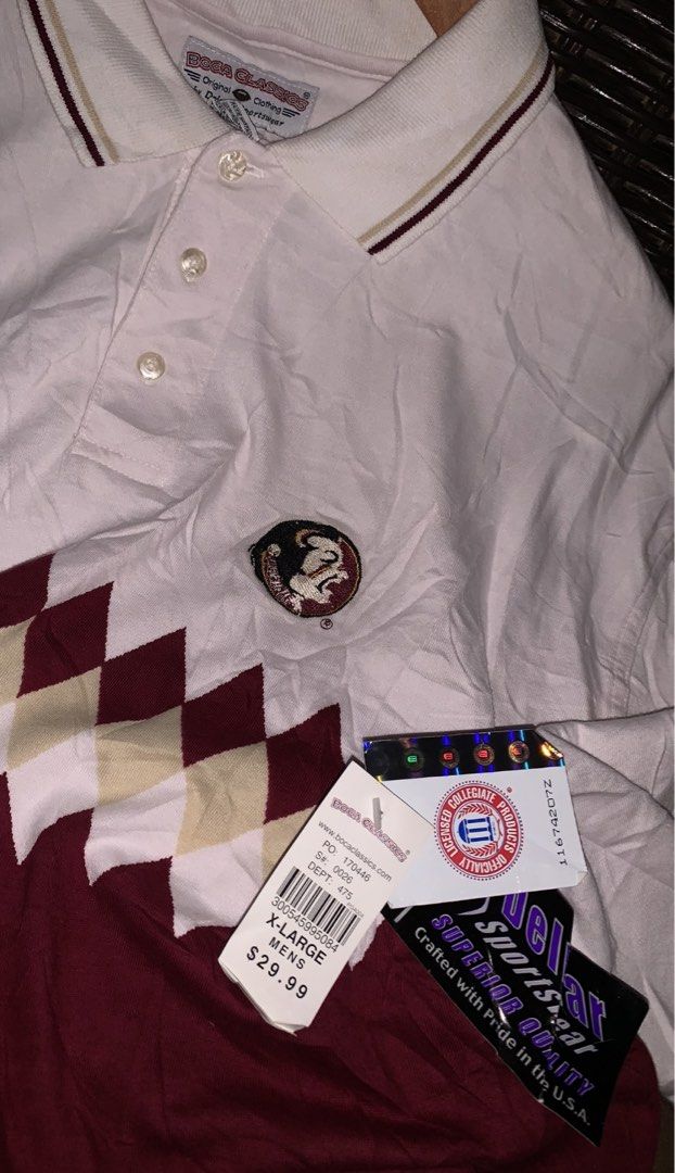 TRUE VINTAGE WITH TAGS FOR SALE (Category: Tshirts & Polo Shirts ) located in Angeles City. Submitted by browsetheracks (Listing ID 1469949507, Image 2). Description: FOR SALE RARE VINTAGE FSU SEMINOLES COLLECTIBLE SIZE XL ON TAG (23×29) MADE IN USA HEAVY COTTON MATERIAL IN MINT CONDITION! NO ISSUE *ALL OG HANGTAGS STILL INTACT ₱550+SHIPPING FEE DM ME FOR MORE INFO 🔌 Note: Every item is photographed accurately to showcase its actual condition. B