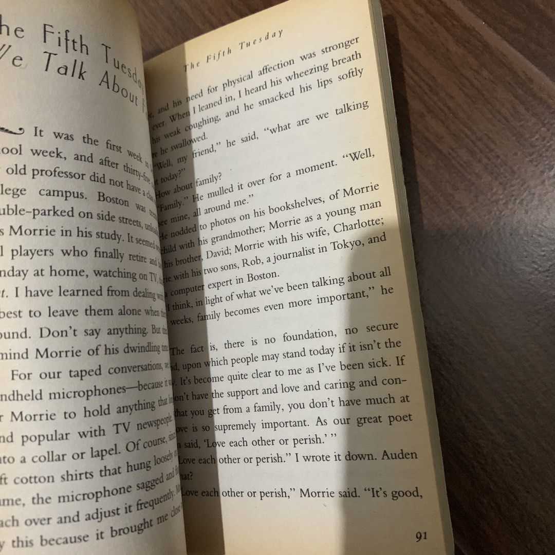 Tuesdays with Morrie Book (Category: Assessment Books) located in Quezon City. Submitted by dawnsessentials (Listing ID 1470028837, Image 2). Description: .