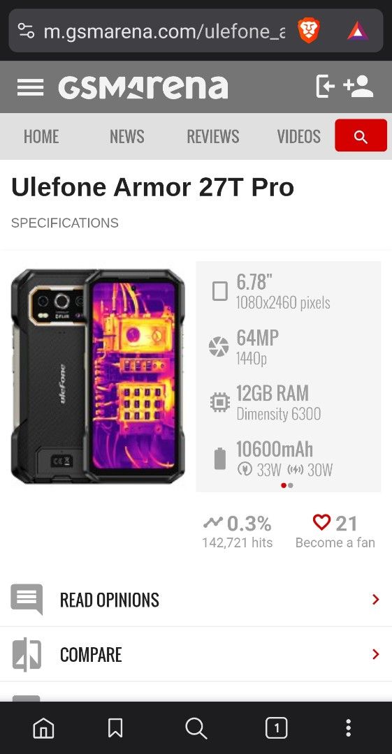 Ulefone Armor 27T Pro Rugged Smartphone (Category: Samsung) located in Quezon City. Submitted by yornor0103 (Listing ID 1469949592, Image 1). Description: Best feature : thermal camera and night vision bought from L.a.z.a.d.a dec 2024 orig price at 25k. Sobrang kunat ng battery ip69x waterproof so pwede ilublob kahit sa dagat o pool. slight scratches pero pasado sa maarte. unit only. no more box. Ulefone Armor 27T Pro rugged smartphone. Massive 1