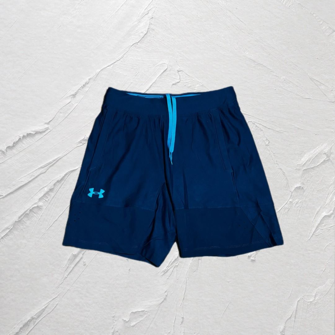 Under Amour Blue Running Shorts Men's (Category: Shorts) located in Mandaue City. Submitted by leroysky_stuffs (Listing ID 1470037826, Image 3). Description: INFORMATIONS/DETAILS 📝 -Size Medium on tag 28-34 waistline strechable 17 length (above the knee) -As new condition, near brandnew 💯 ✨ -Bagong bago pa mga sir, hangtag nlng kulang, maganda for running or exercises -No issues -Negotiable for sure buyer only po ✅ DM ME TO PURCHASE 📩 ▪️ Can d