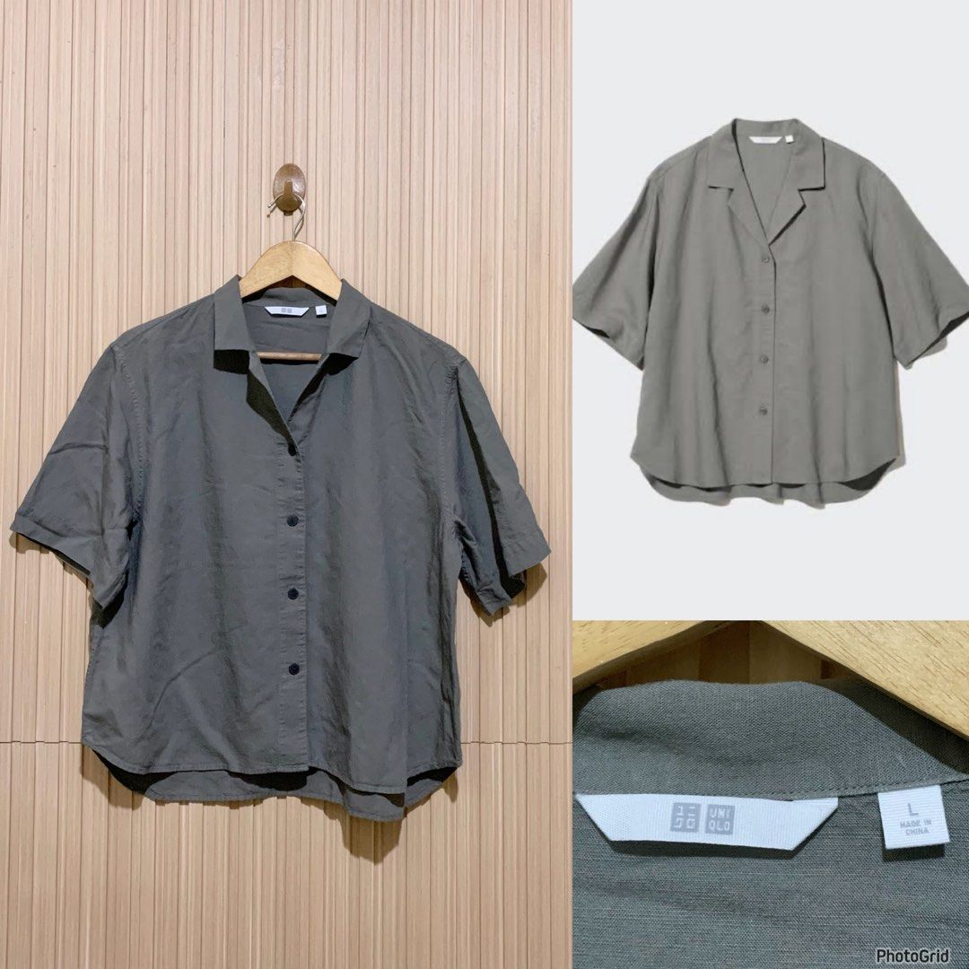 Uniqlo linen shirt (Category: Blouses) located in Koronadal. Submitted by gstyledforless (Listing ID 1470107587, Image 1). Description: .