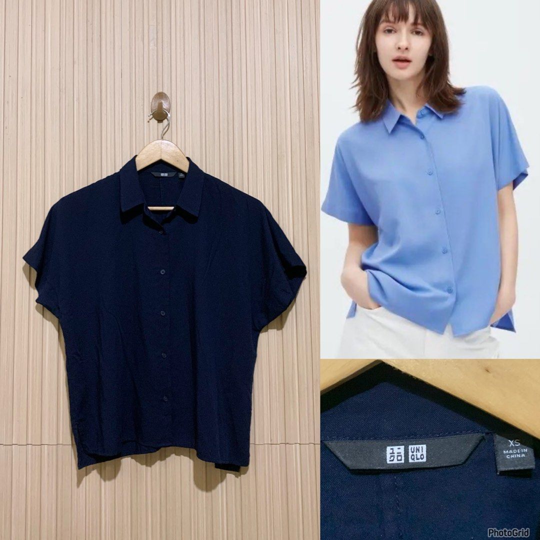 Uniqlo rayon navy (Category: Blouses) located in Koronadal. Submitted by gstyledforless (Listing ID 1470106653, Image 1). Description: .