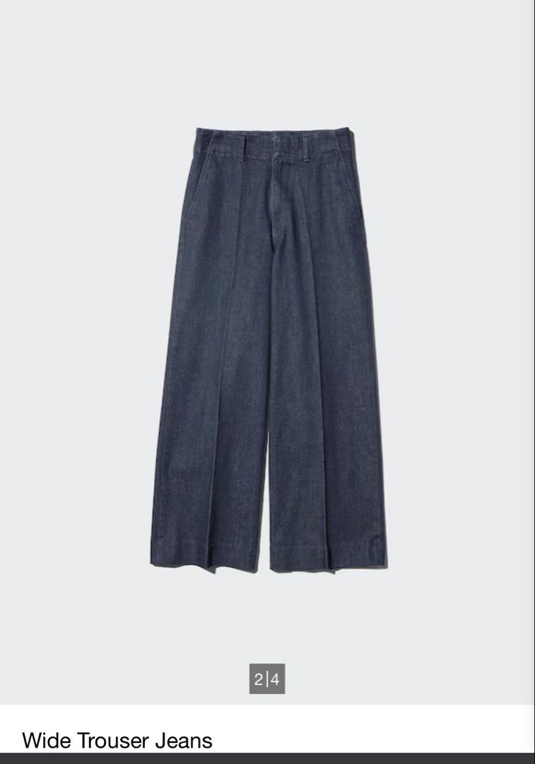 Uniqlo Wide Trouser Jeans (Category: Jeans) located in Marilao. Submitted by luckystone_0cdaee (Listing ID 1469954399, Image 1). Description: Uniqlo Wide Trouser Jeans (High Rise) Size: XL Lenght: 38" Condition: Good as new. Worn 1x only Rfs: Decluttering and maluwag na sya since I lost weight. .