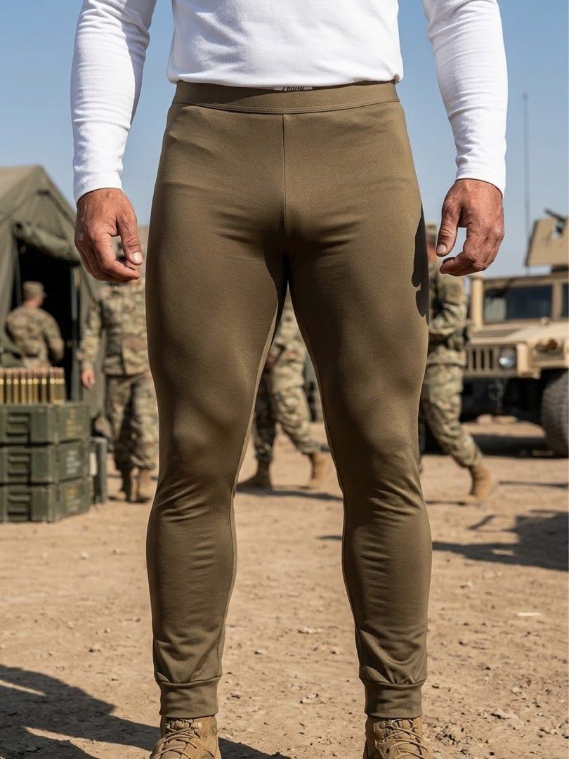 US Military Cold-Weather Drawers Polypropylene Base Layer Brown Medium (Category: Hiking & Camping) located in Pagsanjan. Submitted by zhairaaaaa (Listing ID 1470101446, Image 1). Description: - Authentic US military cold weather drawers - Size: Medium with standard elastic waistband and ribbed ankle cuffs - Material: 100% polypropylene for superior warmth - Details: Includes original C4 Chicago manufacture tags and part numbers - Condition: Clea