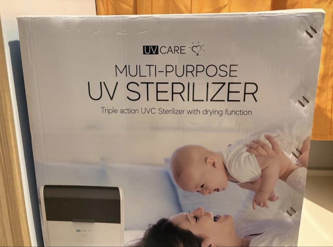 UV Care Multi-Purpose UV Sterilizer MPS-10CF (Category: Breastfeeding & Bottle Feeding) located in Marikina City. Submitted by jfrancis86 (Listing ID 1469985062, Image 1). Description: - Brand: UV Care Multi-Purpose UV Sterilizer & Dryer (Model MPS-10CF) - Capacity: Large 33L interior volume - Effectiveness: Eliminates 99.9% of harmful bacteria (Salmonella, E. Coli, etc.) - Temperature: 70°C drying function - Modes: Simple button operation with U