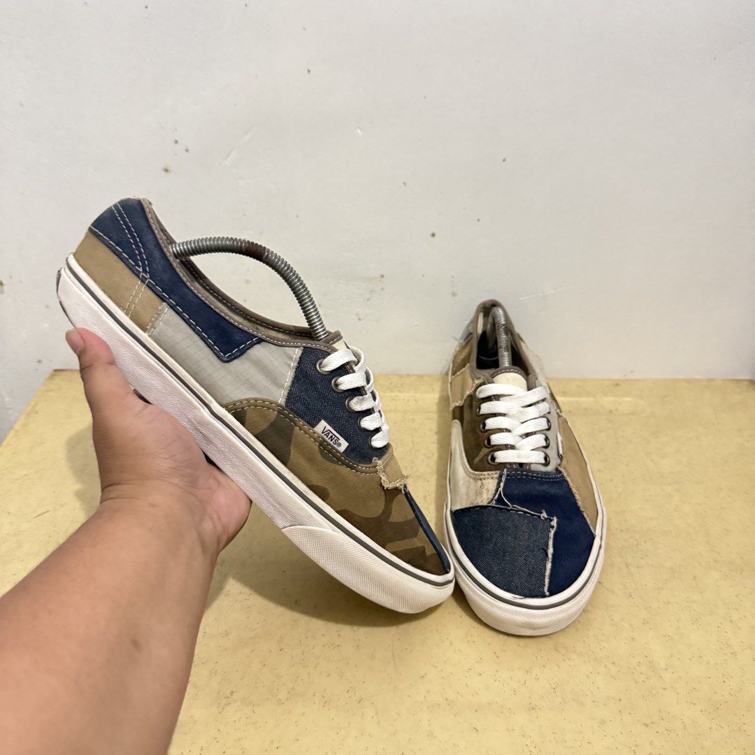 VANS AUTHENTIC PATCHWORK CAMO (Category: Sneakers) located in Quezon City. Submitted by sharatraycooo (Listing ID 1470091388, Image 1). Description: VANS AUTHENTIC PATCHWORK CAMO US MEN 10 EURO 43.