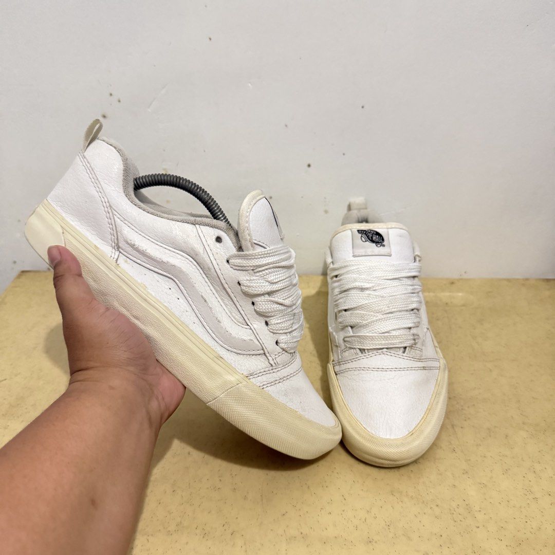 VANS KNU SKOOL WHITE (Category: Sneakers) located in Quezon City. Submitted by sharatraycooo (Listing ID 1470085394, Image 1). Description: VANS KNU SKOOL WHITE US MEN 8 US WOMEN 9.5 EURO 40.5.
